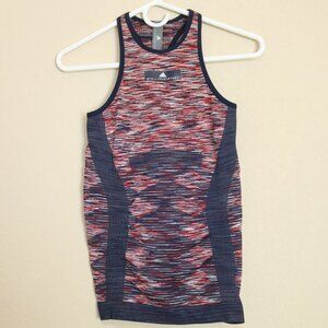 Adidas Stella McCartney Halter Tank Top Sleeveless Navy Blue Red Size XS VEUC